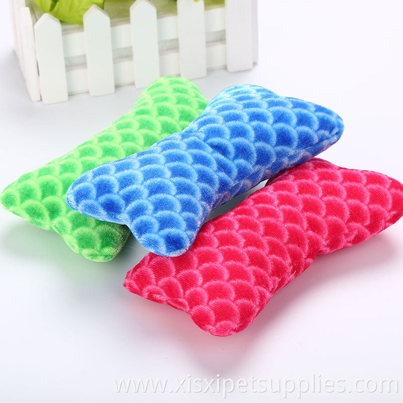 Dog Toys Wholesale Colorful Bone Shape Stuffed Squeaky Plush for Dogs Chew Toys Pet Toys Soft Plush+stuffing +squeaker Plush Boe